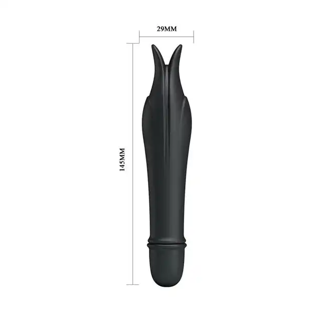 Pretty Love - Edward Vibrator Black. Uroczy mini wibratorek z silikonu do stymulacji łechtaczki