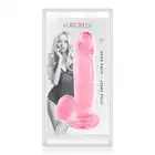 Pure Jelly - Gode Jelly Rose L. Żelowe dildo z mocną przyssawką 20 cm i 4 cm średnicy. Elastyczne