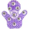 Powerbullet - Roller balls Massager. Fioletowy masażer do ciała w kształcie dłoni ze stalowymi ruchomymi kuleczkami