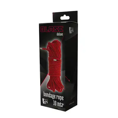 Blaze - Deluxe Bondage Rope 10M Red - super miękka czerwona lina, 10m! Bestseller!
