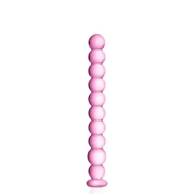 Glossy Toys - No.18 Dildo. Stymulujące szklane dildo w kolorze różowym
