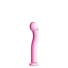 Glossy Toys - No.27 Pink Dildo point G. Różowe lekko zakrzywione szklane dildo do punktu G