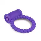Easy Toys - Cockring with Vibrator - Purple. Specjalny ring z wypustkami naokoło. Wibrujący.