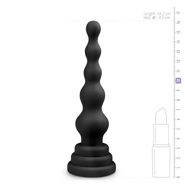 Easy toys - Beaded cone. Wtyczka analna 5 stopniowa. 100% silikon. 