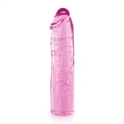 Pure Jelly - Godemichet Droit Rose 17,2 cm. Różowe elastyczne dildo bez jąder i przyssawki