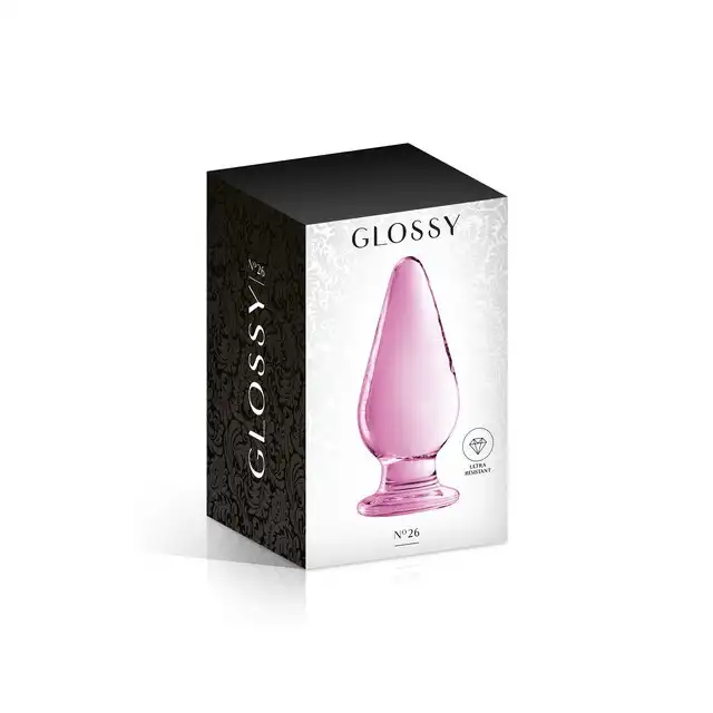 Glossy Toys - No.26 Pink Butt Plug. Elegancki plug ze szkła wysokiej jakości. 11,5 cm
