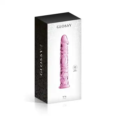 Glossy Toys - No.4 Pink Dildo. Anatomiczne szklane dildo. Świetnie wykonane. Wyraźne żyły. 