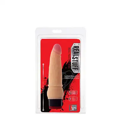 Realstuff - 6 inch Flesh. Realistyczny wibrator z cyberskóry. 15,3 cm długości