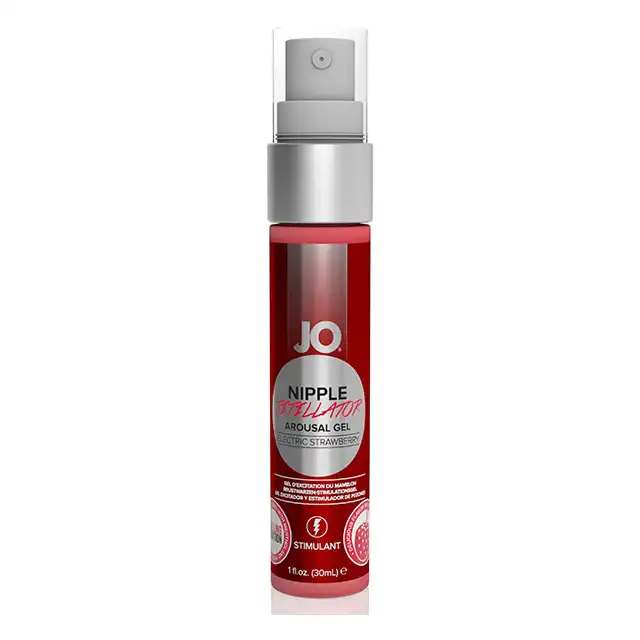 System Jo -Nipple Titillator Strawberry 30 ml. Smakowy żel do sutków. Delikatnie łaskoczący