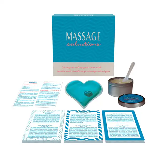 Kheper Games -Massage Seductions. Zestaw do erotycznego masażu dla par z akcesoriami i kartami