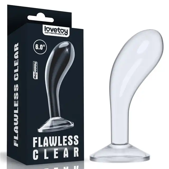 LoveToy - Flawless Clear Prostate Plug - korek do ekscytującego masażu prostaty i punktu G