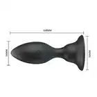Pretty Love - Push Vibro Plug Black. Silne wibracje i przyssawka. Silikonowy plug analny w kolorze czarnym
