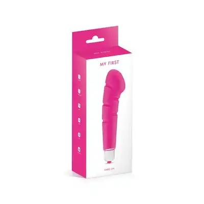 My First - Hard On Pink. Niewielki wibrator zaprojektowany z myślą o intensywnej stymulacji punktu G.