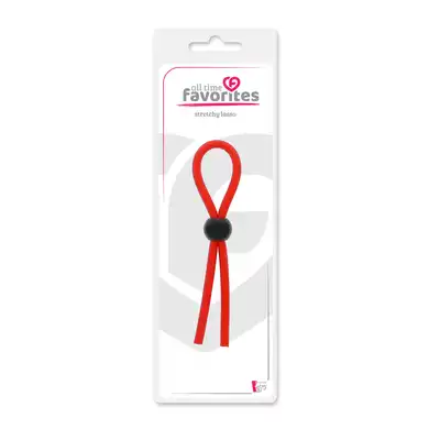 Dream Toys - All Time Favorites Strechy Lasso - czerwone, regulowane lasso na penisa