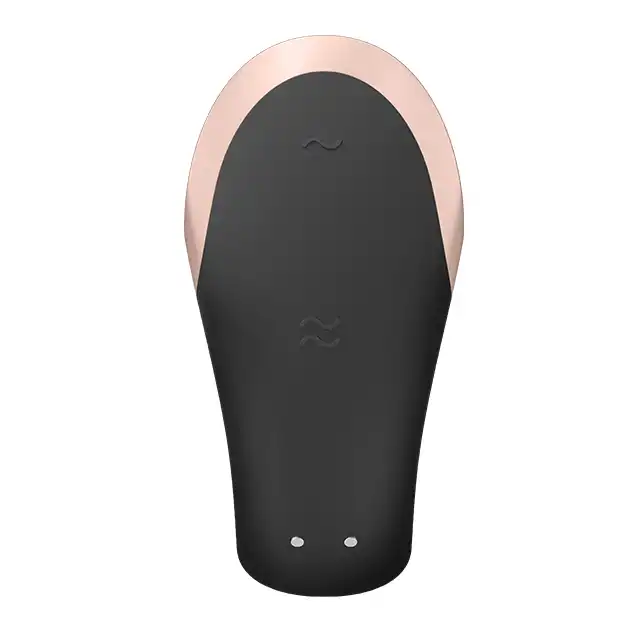 Satisfyer - Double Love Black. Silikonowy wibrator dla par sterowany przez pilota lub aplikację
