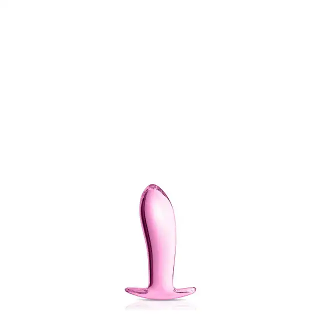 Glossy Toys - No.20 Pink Buttt Plug. Różowa wtyczka analna z wysokiej jakości szkła