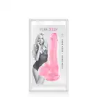 Pure Jelly - Gode Jelly Rose M. Różowe dildo z jądrami i przyssawką. 17,5 cm długości 3,6 cm szerokości 