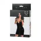 Glossy - Naomi Dress M - kusząca czarna, obcisła sukienka z zamkiem