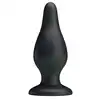 Pretty Love - Sturdy Silione Anal Plug - duży, silikonowy czarny korek analny