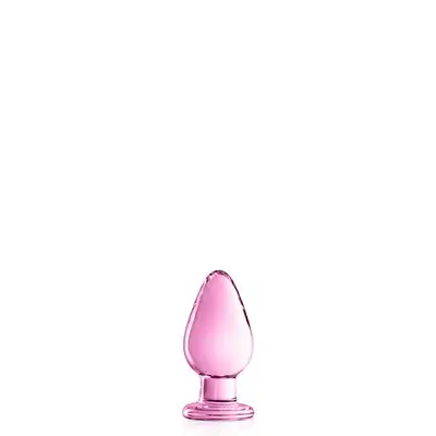 Glossy Toys - No.25 Pink Buttt Plug, Świetnie wykonana szklana wtyczka analna 10,5 cm