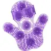 Powerbullet - Roller balls Massager. Fioletowy masażer do ciała w kształcie dłoni ze stalowymi ruchomymi kuleczkami