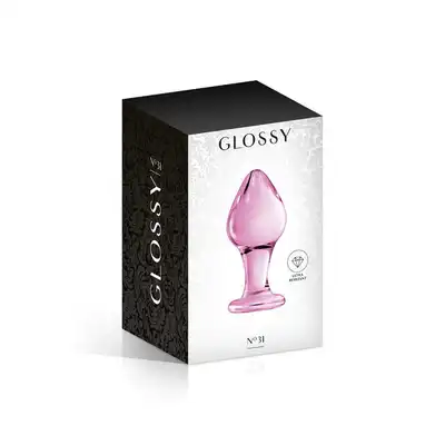 Glossy Toys - No31 Pink Buttt Plug. Elegancko różowa wtyczka z nietłukącego się szkła