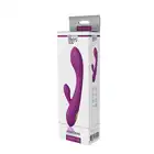 Dream Toys - Honey Buns Purple USB. Silikonowy wibrator z króliczkiem. Mocne doznania