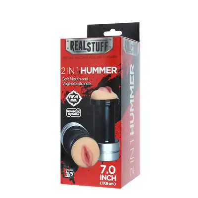 RealStuff - 2 in 1 Mouth &amp; Vagina. Dwustronny masturbator usta i wagina 