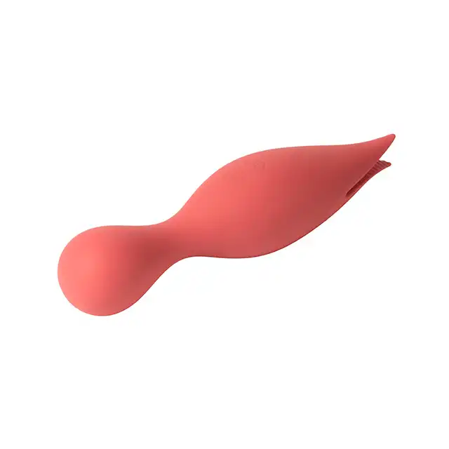 Svakom - Siren Vibrator Coral USB. Niezwykły dwustronny wibrator do stymulacji łechtaczki. Delikatne języczki i aż 25 kombinacji