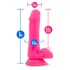 Blush - Neo Density Cock With Balls Pink. Bardzo miękkie silikonowe dildo z mocną przyssawką 15 cm 