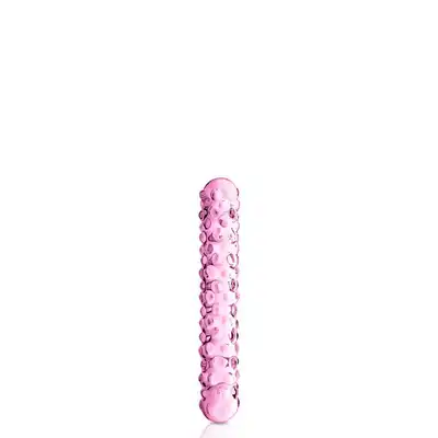 Glossy Toys - No.6 Pink Dildo. Super stymulujące szklane dildo z wypustkami
