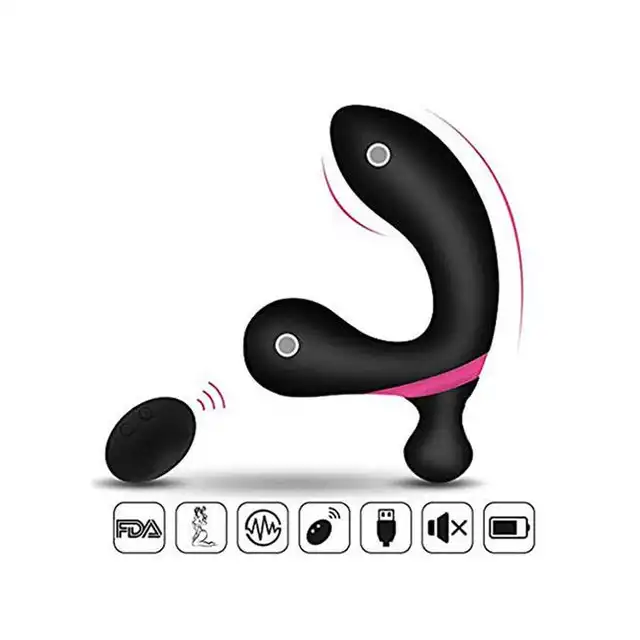 Boss Series - Stymulator - Prostate Massager Dual Vibr. Zdalnie sterowany stymulator prostaty lub łechtaczki ładowany na USB. 10 funkcji