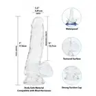 Addiction - Transparent Dildo - 18 centymetrowe, transparentne dildo