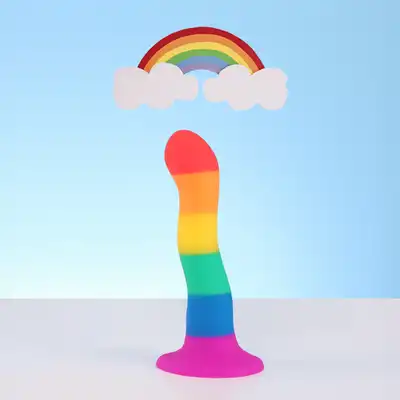 NsNovelties - Colours Pride Edition. Tęczowe, faliste dildo z super przyssawką 