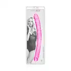Pure Jelly - Double Dong Dildo. Dwustronne elastyczne dildo żelowe 34 cm. Różowe