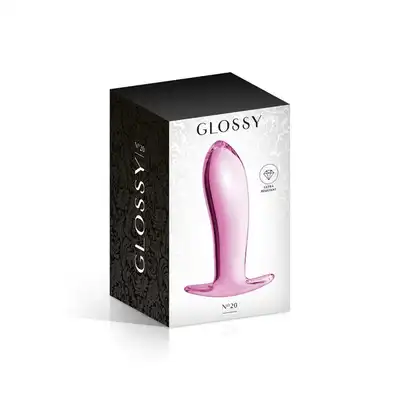 Glossy Toys - No.20 Pink Buttt Plug. Różowa wtyczka analna z wysokiej jakości szkła
