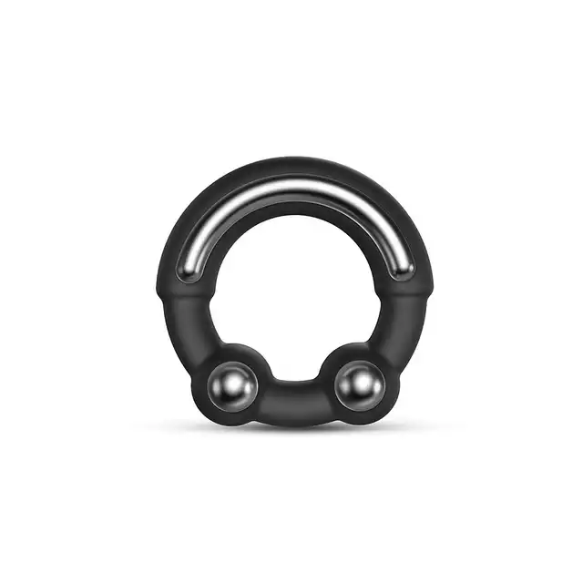 Dorcel - Stronger Ring. Silikonowy pierścień erekcyjny z metalowymi kuleczkami