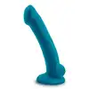 Temptasia - Reina Teal. Nowoczesne dildo z miękkiego silikonu 14 cm. Idealne do uprzęży. Mocna przyssawka