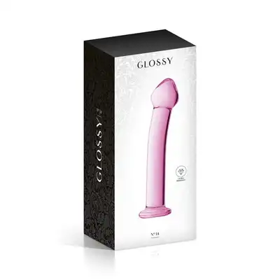 Glossy Toys - No.16 Pink Dildo Point G. Eleganckie szklane dildo do stymulacji punktu G