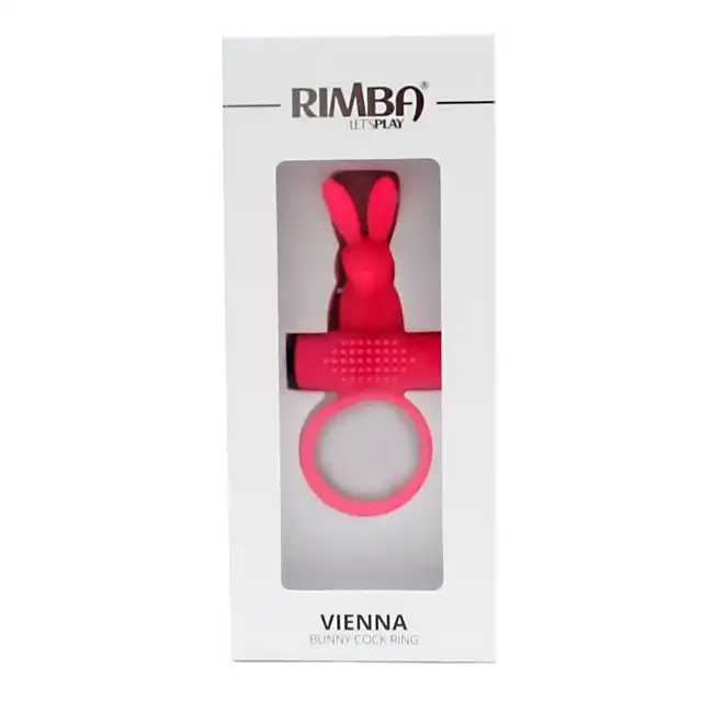 Rimba - Vienna Bunny Cock Ring. Ring erekcyjny z silnymi wibracjami i uroczym króliczkiem