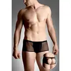 Softline - Mens Shorts 4493  XL Black - męskie bokserki z motywem serca z tyłu