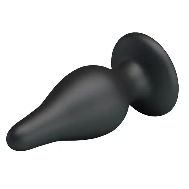 Pretty Love - Sturdy Silione Anal Plug - duży, silikonowy czarny korek analny