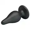 Pretty Love - Sturdy Silione Anal Plug - duży, silikonowy czarny korek analny