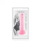 Pure Jelly - Gode Jelly Rose L. Elastyczne różowe żelowe dildo z przyssawką 18 cm długości 3,5 średnicy