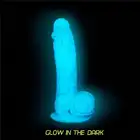 Addiction - Luke Glow In The Dark Dildo - 19 centymetrowe, niebieskie dildo, świecące w ciemności!