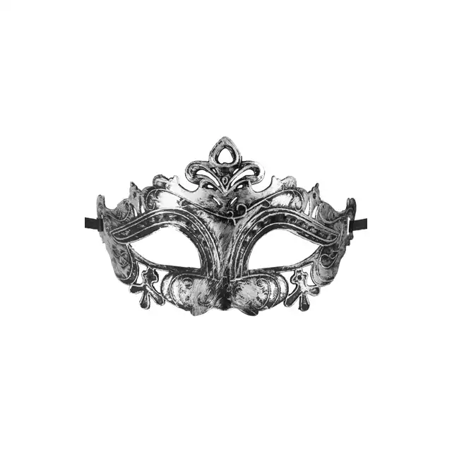 Concorde - Masque Hamlet Maskarade. Tajemnicza męska srebrna maska 