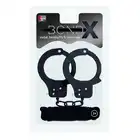 Dream Toys - All Time Favorites Metal Cuffs &amp; Rope 3M - zestaw czarnych kajdanek i liny