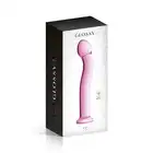 Glossy Toys - No.27 Pink Dildo point G. Różowe lekko zakrzywione szklane dildo do punktu G