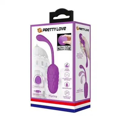 Pretty Love - Marina vibe Egg Purple. Ultra miękkie silikonowe wibrujące jajeczko ładowane na USB