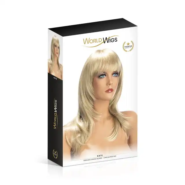 World Wigs - Kate Blond. Peruka blond z grzywką ok. 60 cm długości